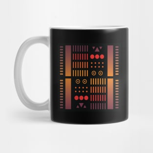 “Dimensional Systems (4)” - V.4 Orange/Purple - (Geometric Art) (Dimensions) - Doc Labs Mug